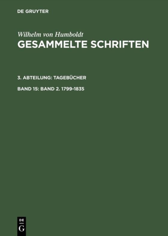 Band 2. 1799–1835 (e-bog) af Humboldt, Wilhelm von