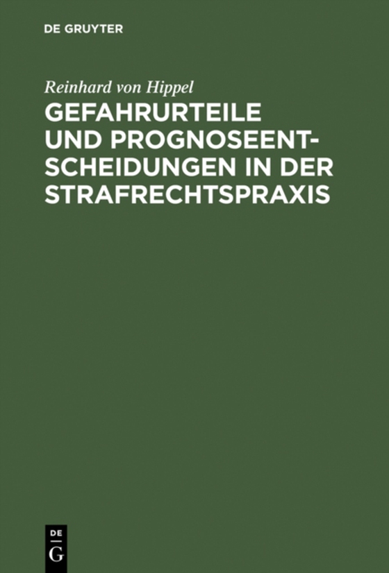 Gefahrurteile und Prognoseentscheidungen in der Strafrechtspraxis (e-bog) af Hippel, Reinhard von