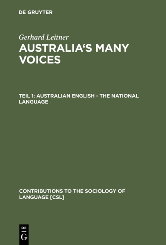 Australian English - The National Language (e-bog) af Leitner, Gerhard