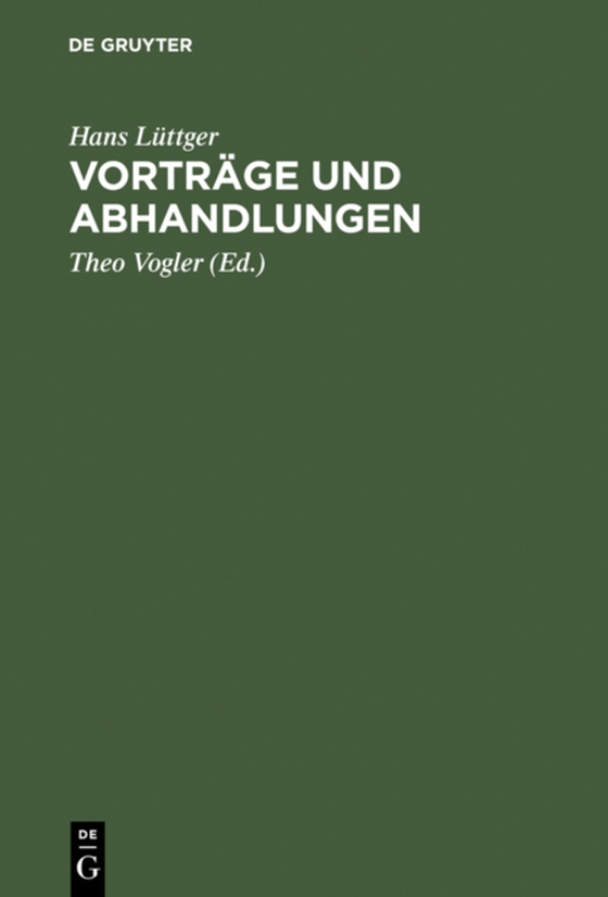 Vorträge und Abhandlungen (e-bog) af Luttger, Hans