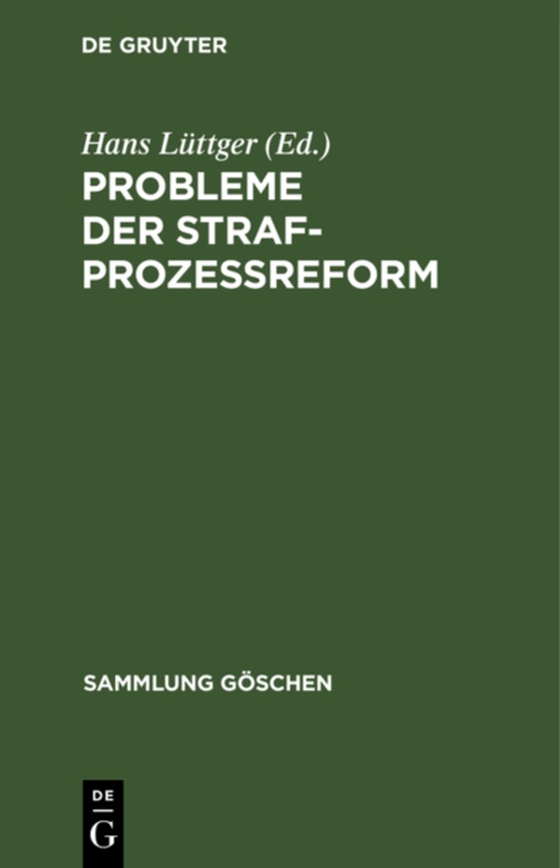 Probleme der Strafprozeßreform (e-bog) af -