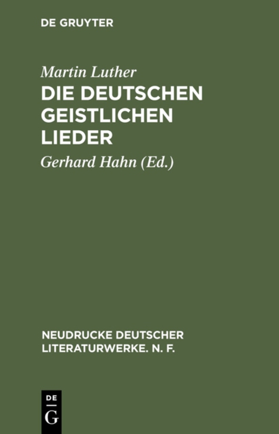 Die deutschen geistlichen Lieder (e-bog) af Luther, Martin