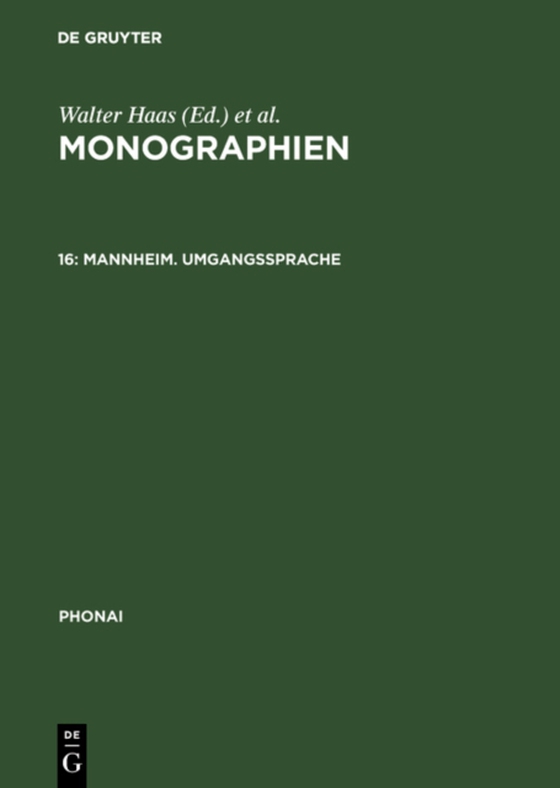 Mannheim. Umgangssprache