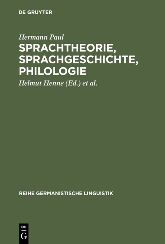 Sprachtheorie, Sprachgeschichte, Philologie (e-bog) af Paul, Hermann