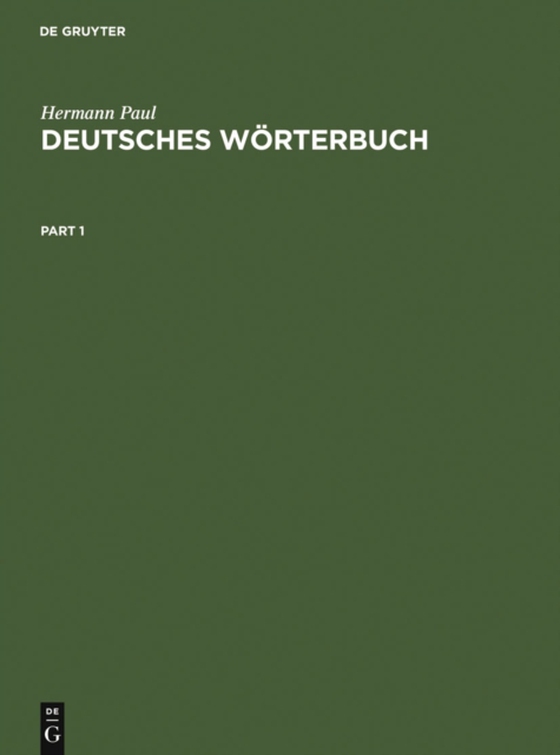 Deutsches Wörterbuch (e-bog) af Paul, Hermann