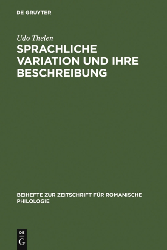 Sprachliche Variation und ihre Beschreibung (e-bog) af Thelen, Udo