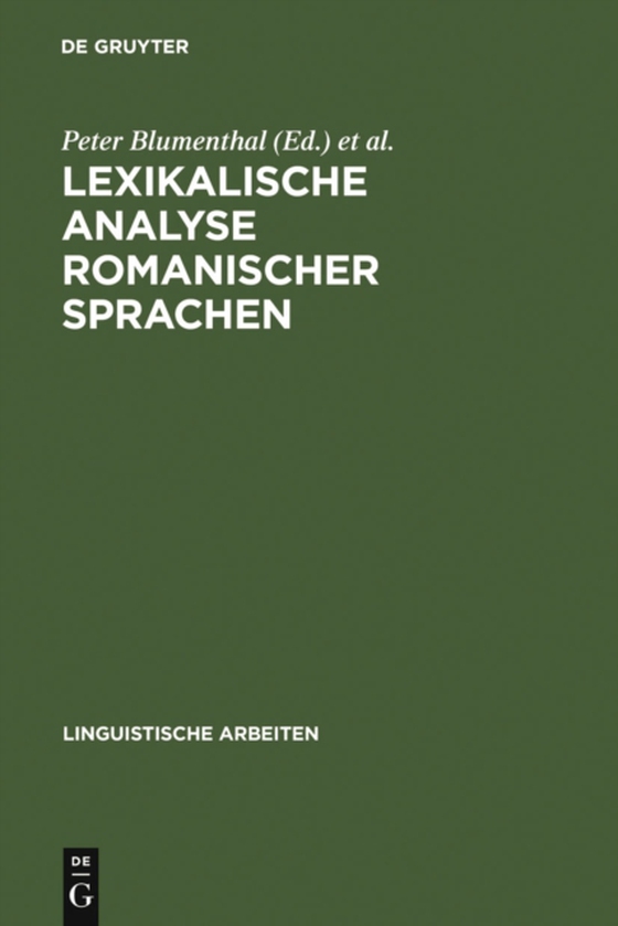 Lexikalische Analyse romanischer Sprachen (e-bog) af -