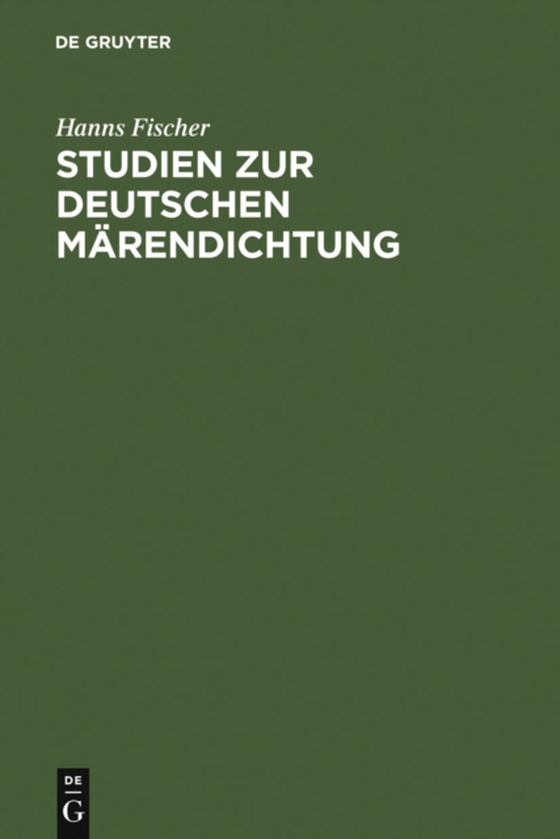 Studien zur deutschen Märendichtung (e-bog) af Fischer, Hanns