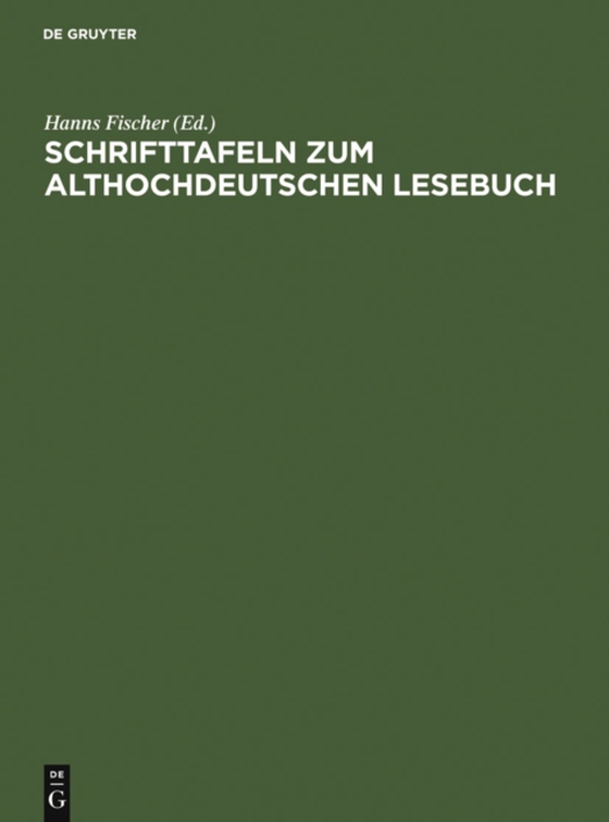 Schrifttafeln zum althochdeutschen Lesebuch (e-bog) af -