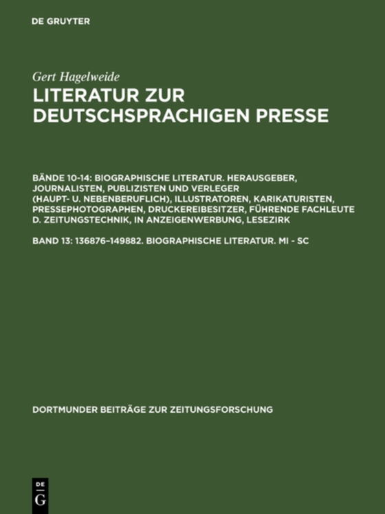 136876–149882. Biographische Literatur. Mi - Sc