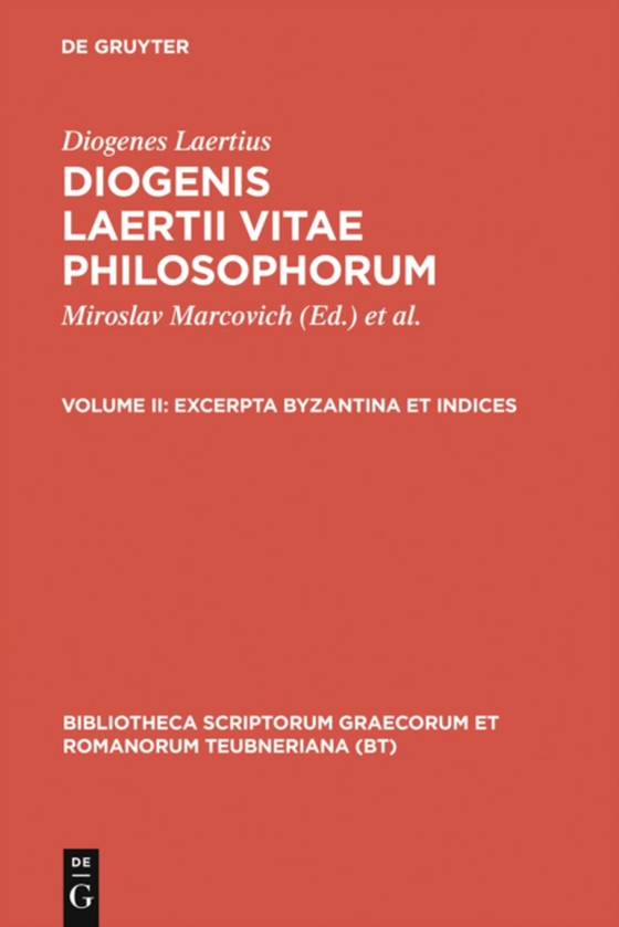 Excerpta Byzantina et Indices (e-bog) af Laertius, Diogenes