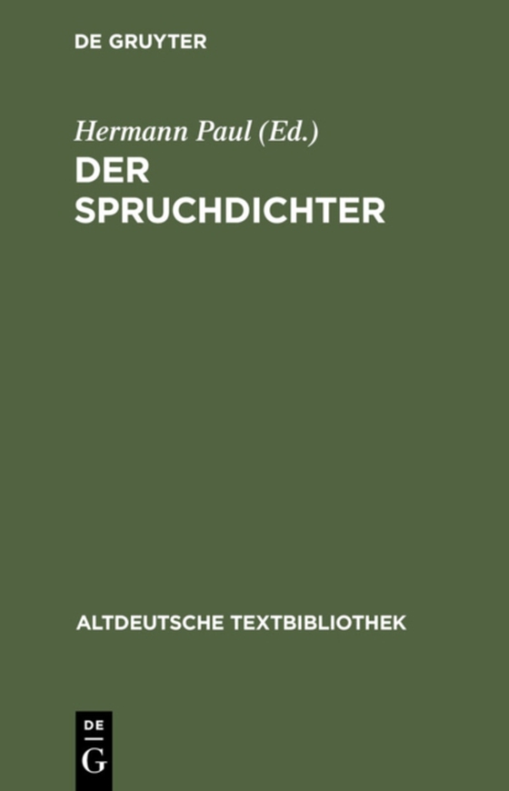 Gedichte (e-bog) af Vogelweide, Walther von der