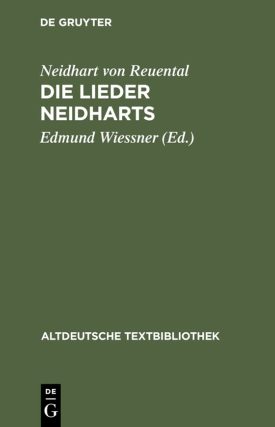 Die Lieder Neidharts (e-bog) af Reuental, Neidhart von