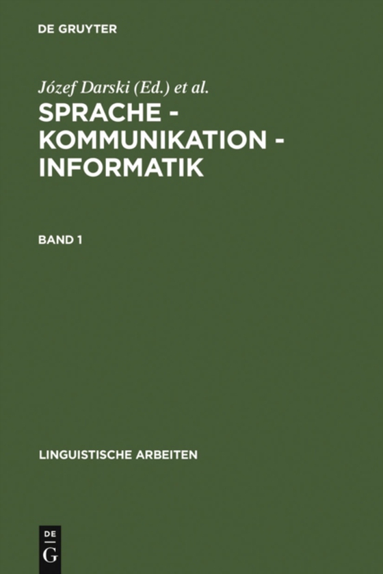 Sprache – Kommunikation – Informatik. Band 1 (e-bog) af -