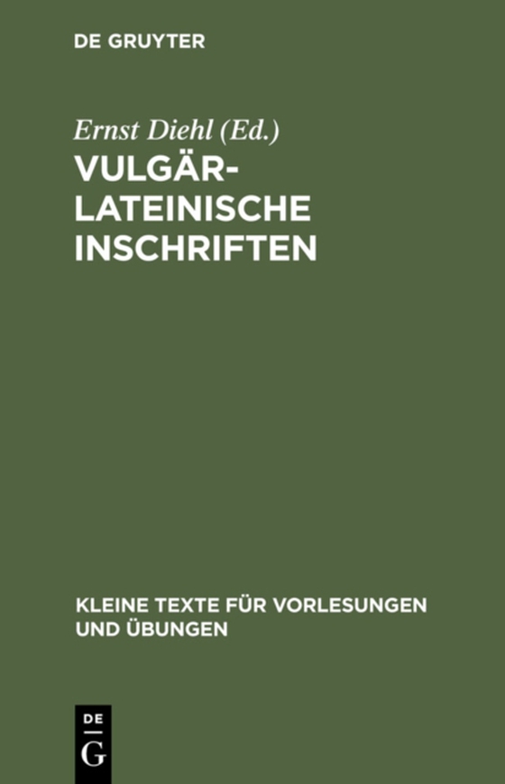 Vulgärlateinische Inschriften (e-bog) af -