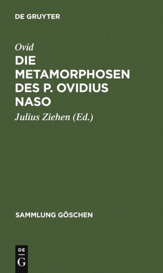 Die Metamorphosen des P. Ovidius Naso (e-bog) af Ovid