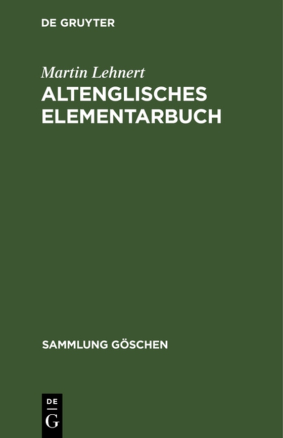 Altenglisches Elementarbuch (e-bog) af Lehnert, Martin