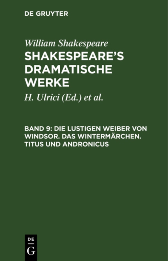 Die lustigen Weiber von Windsor. Das Wintermärchen. Titus und Andronicus