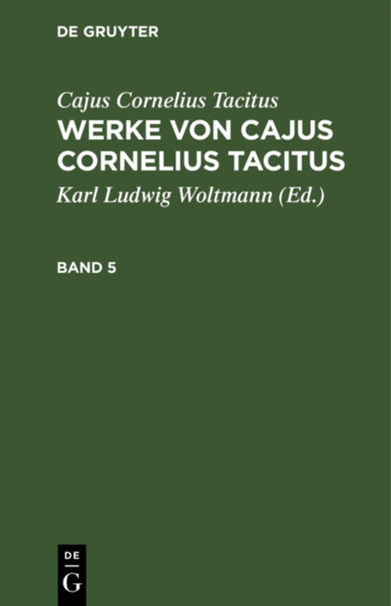 Cajus Cornelius Tacitus: Werke von Cajus Cornelius Tacitus. Band 5 (e-bog) af Tacitus, Cajus Cornelius