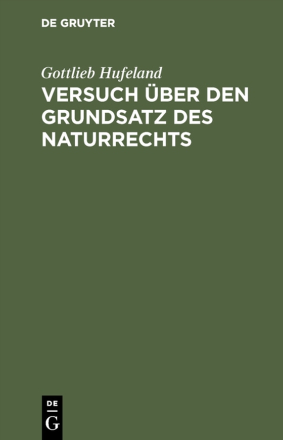 Versuch über den Grundsatz des Naturrechts