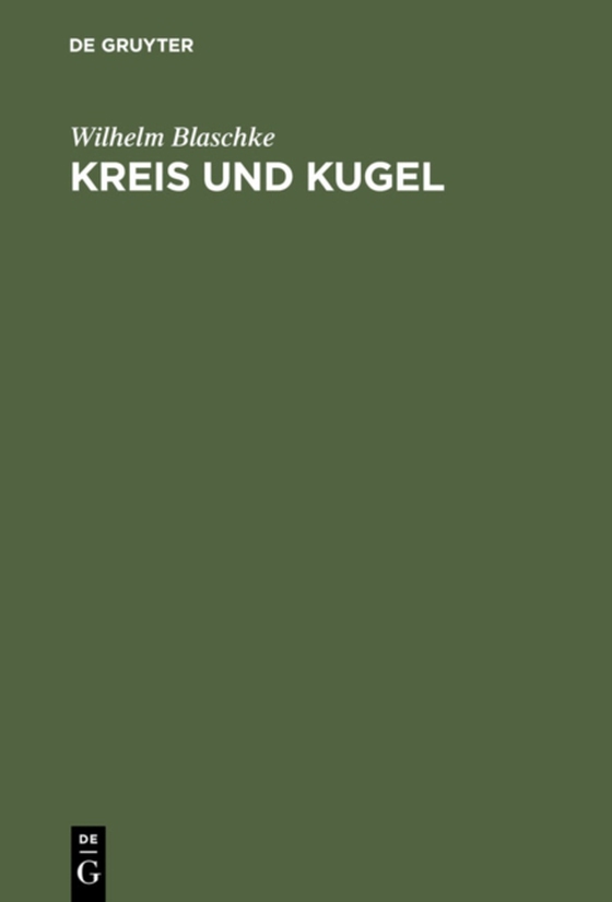 Kreis und Kugel (e-bog) af Blaschke, Wilhelm