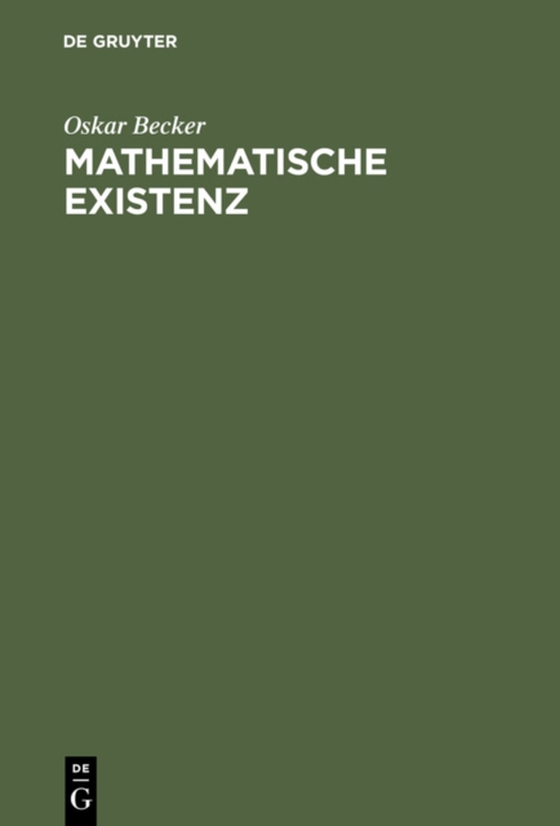 Mathematische Existenz (e-bog) af Becker, Oskar