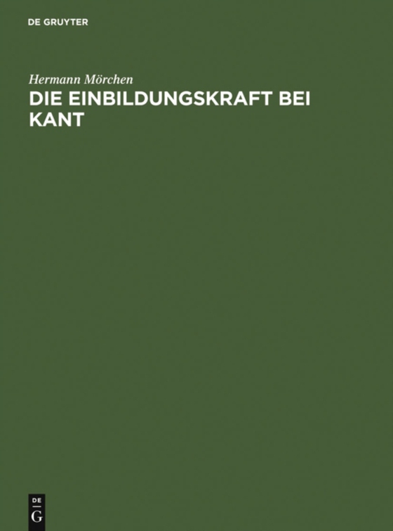 Die Einbildungskraft bei Kant (e-bog) af Morchen, Hermann