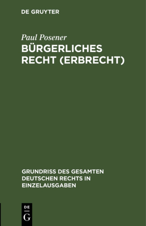 Bürgerliches Recht (Erbrecht) (e-bog) af Posener, Paul