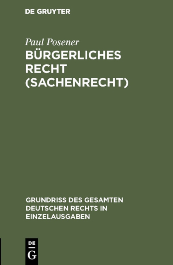 Bürgerliches Recht (Sachenrecht) (e-bog) af Posener, Paul