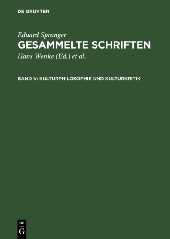 Kulturphilosophie und Kulturkritik