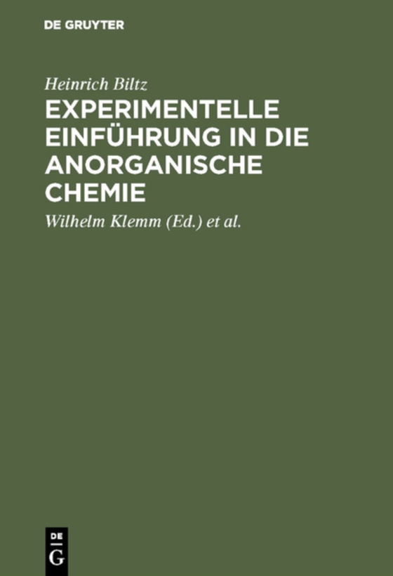 Experimentelle Einführung in die anorganische Chemie (e-bog) af Biltz, Heinrich