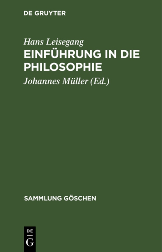 Einführung in die Philosophie (e-bog) af Leisegang, Hans