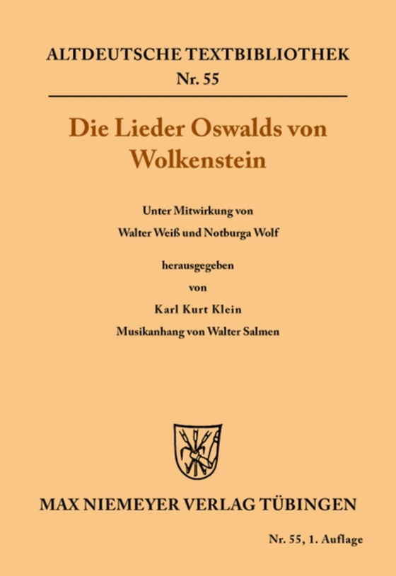 Die Lieder Oswalds von Wolkenstein (e-bog) af Wolkenstein, Oswald