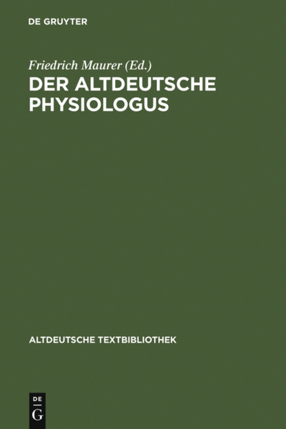 Der altdeutsche Physiologus (e-bog) af -