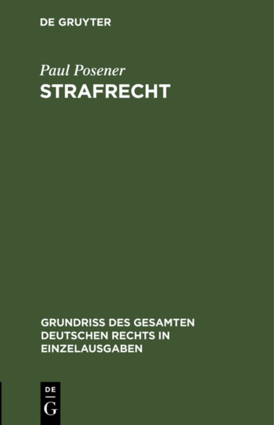 Strafrecht (e-bog) af Posener, Paul
