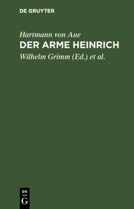 Der arme Heinrich (e-bog) af Aue, Hartmann von