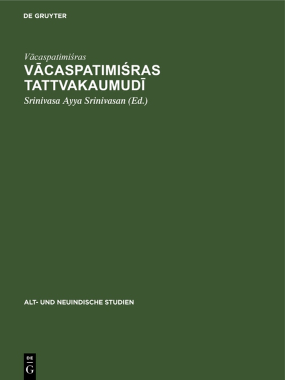 Vācaspatimiśras Tattvakaumudī (e-bog) af Vacaspatimisras