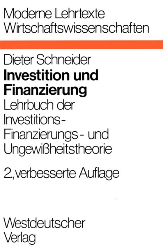 Investition und Finanzierung (e-bog) af Schneider, Dieter