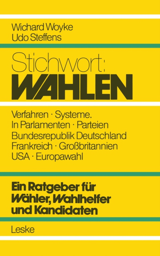 Stichwort: Wahlen (e-bog) af Woyke, Wichard