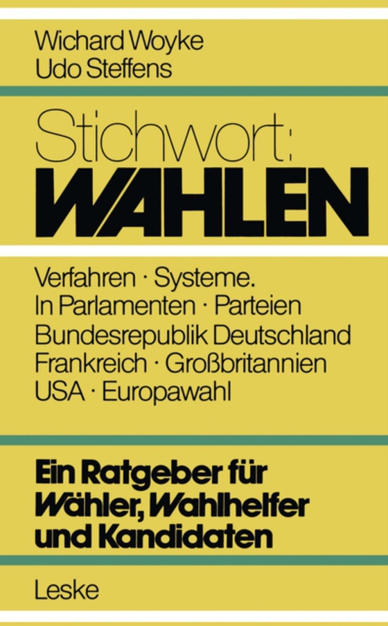 Stichwort: Wahlen (e-bog) af Woyke, Wichard