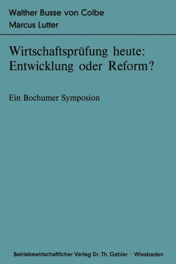 Wirtschaftsprüfung heute: Entwicklung oder Reform? (e-bog) af -