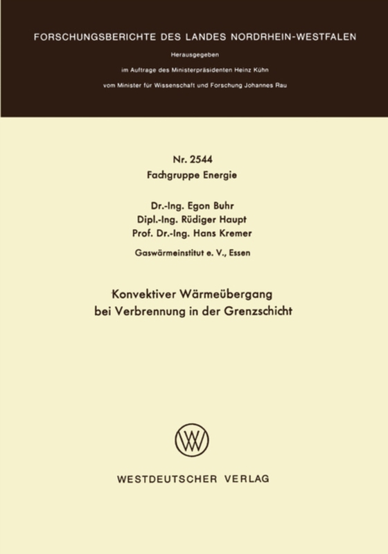 Konvektiver Wärmeübergang bei Verbrennung in der Grenzschicht (e-bog) af Buhr, Egon