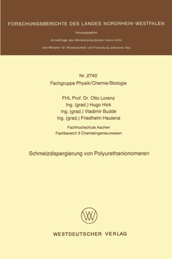 Schmelzdispergierung von Polyurethanionomeren