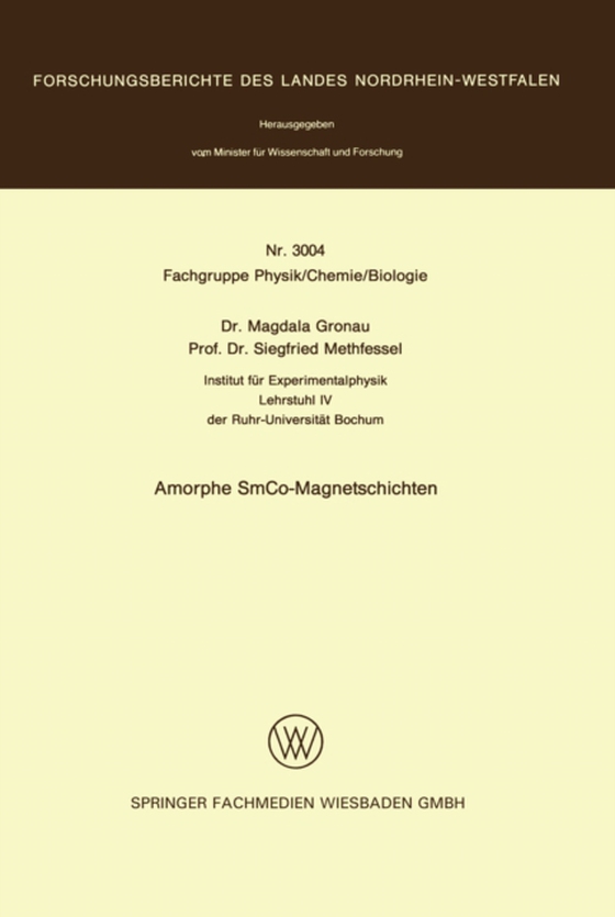 Amorphe SmCo-Magnetschichten