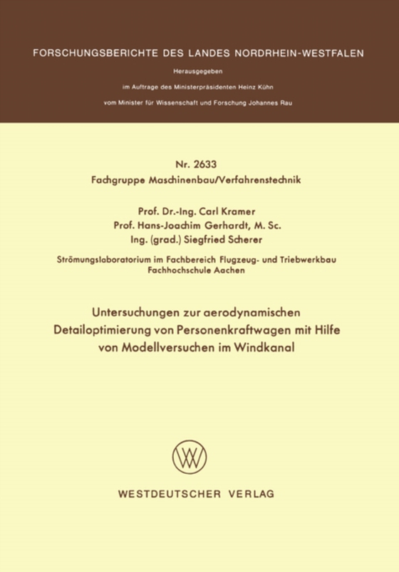 Untersuchungen zur aerodynamischen Detailoptimierung von Personenkraftwagen mit Hilfe von Modellversuchen im Windkanal