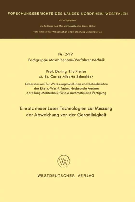 Einsatz neuer Laser-Technologien zur Messung der Abweichung von der Geradlinigkeit (e-bog) af Pfeifer, Tilo