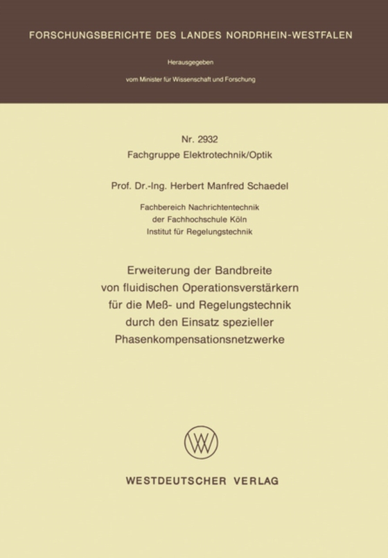 Erweiterung der Bandbreite von fluidischen Operationsverstärkern für die Meß- und Regelungstechnik durch den Einsatz spezieller Phasenkompensationsnetzwerke