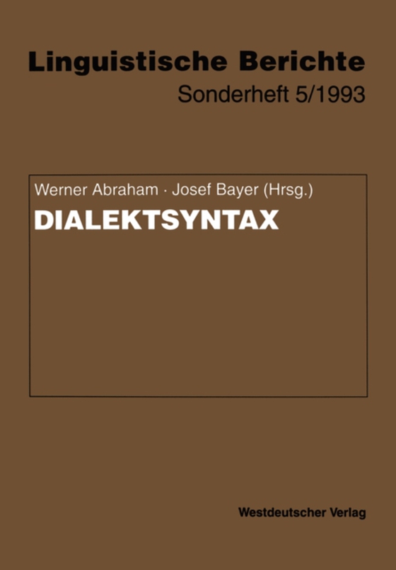 Dialektsyntax (e-bog) af -