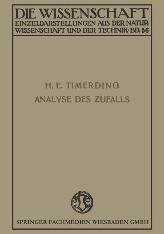 Die Analyse des Zufalls (e-bog) af Timerding, Heinrich Emil