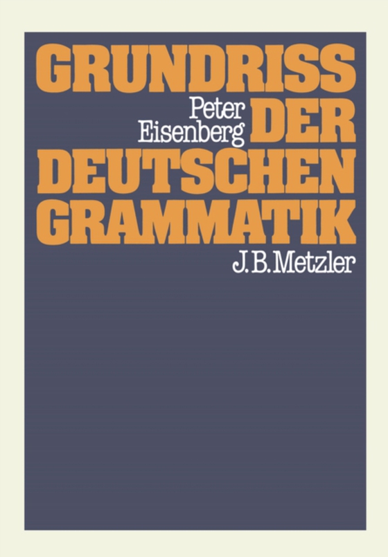 Grundriss der deutschen Grammatik (e-bog) af Eisenberg, Peter